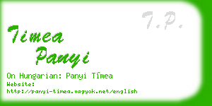 timea panyi business card
